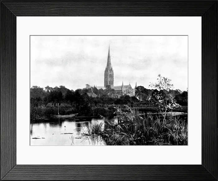 Framed Print : The Cathedrals of England: Salisbury Cathedral, 1895. Creator: Francis Frith & Co Framed Print : The Cathedrals of England: Salisbury Cathedral, 1895. Creator: Francis Frith & Co