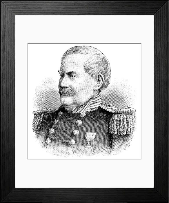 Framed Print : The late Admiral Beechey, 1895. Creator: P Naumann Framed Print : The late Admiral Beechey, 1895. Creator: P Naumann