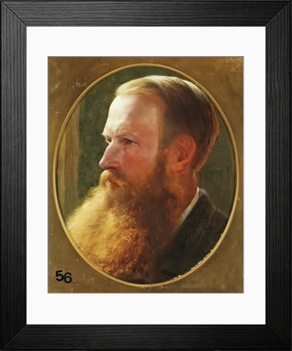 Framed Print : Henry William Banks Davis, Self Portrait, 1883. Creator: Henry William Banks Davis