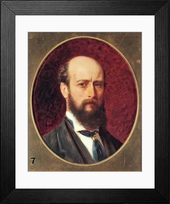 Framed Print : John Bagnold Burgess, Self Portrait, 1884. Creator: John Bagnold Burgess Framed Print : John Bagnold Burgess, Self Portrait, 1884. Creator: John Bagnold Burgess