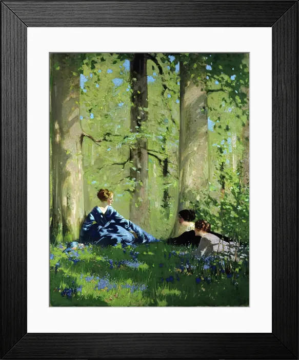 Framed Print : Spring in the Birch Wood. Creator: George Henry Framed Print : Spring in the Birch Wood. Creator: George Henry