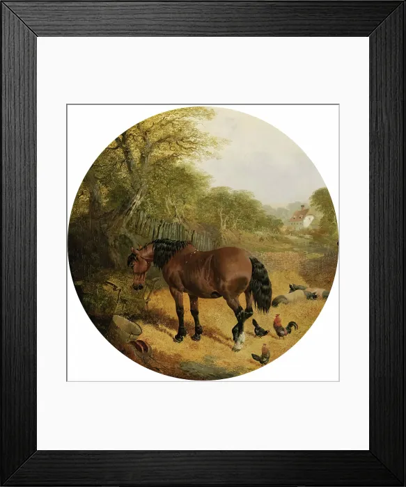 Framed Print : Horses, Pigs and Poultry, 1852. Creator: John Frederick Herring I Framed Print : Horses, Pigs and Poultry, 1852. Creator: John Frederick Herring I