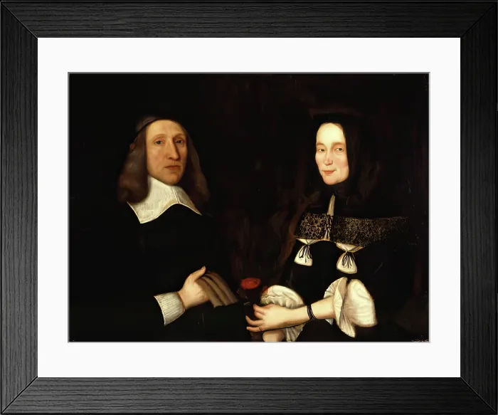 Framed Print : John Alexander and his wife Marjory Jamesone, c1630. Creator: George Jamesone Framed Print : John Alexander and his wife Marjory Jamesone, c1630. Creator: George Jamesone