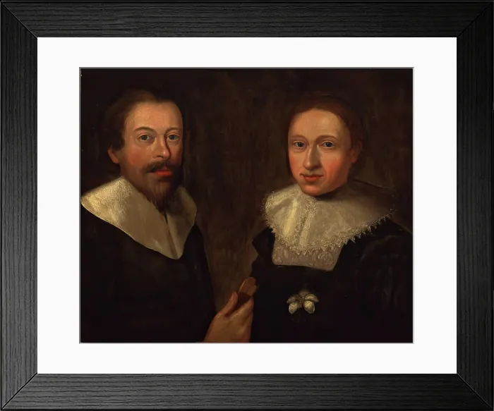 Framed Print : David Anderson, architect and his wife Jean Guild. Creator: George Jamesone Framed Print : David Anderson, architect and his wife Jean Guild. Creator: George Jamesone