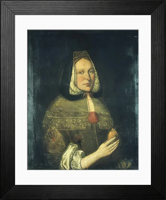 Framed Print : Portrait of Mary Jamesone. Creator: George Jamesone Framed Print : Portrait of Mary Jamesone. Creator: George Jamesone