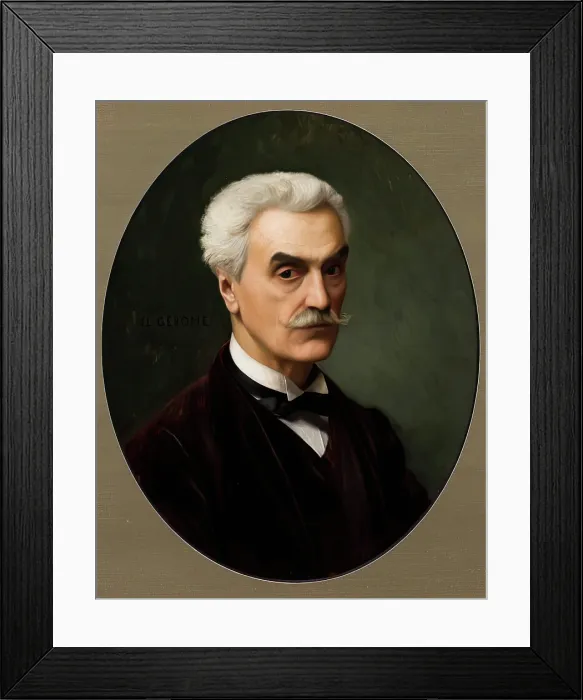 Framed Print : Jean-Leon Gerome, Self Portrait, 1886. Creator: Jean-Leon Gerome