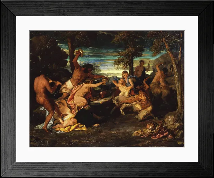 Framed Print : Bacchus nursed by the Nymphs of Nyssa, c1827. Creator: William Dyce Framed Print : Bacchus nursed by the Nymphs of Nyssa, c1827. Creator: William Dyce