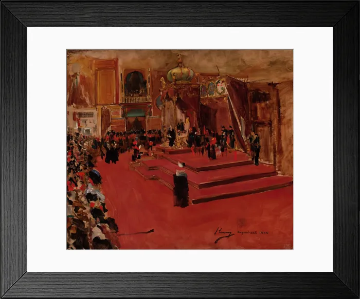 Framed Print : Study for 'The Visit of Queen Victoria to the International Exhibition, Glasgow', 1888. Creator: Sir John Lavery Framed Print : Study for 'The Visit of Queen Victoria to the International Exhibition, Glasgow', 1888. Creator: Sir John Lavery