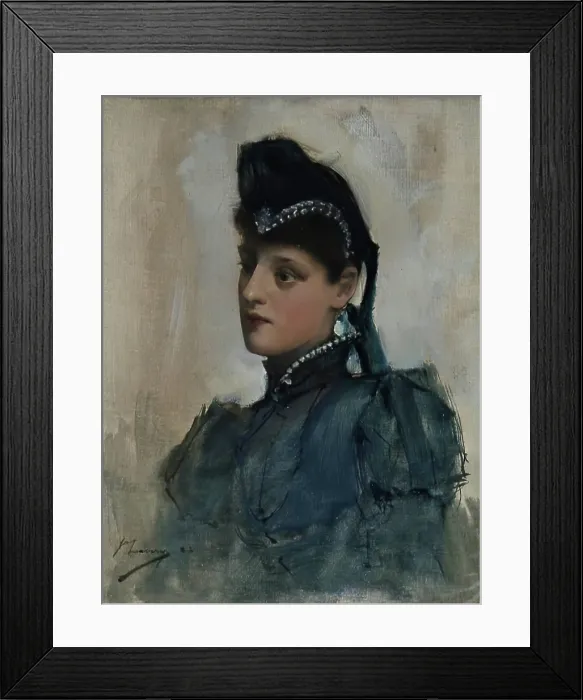 Framed Print : Portrait of a Young Woman, 1888. Creator: Sir John Lavery Framed Print : Portrait of a Young Woman, 1888. Creator: Sir John Lavery