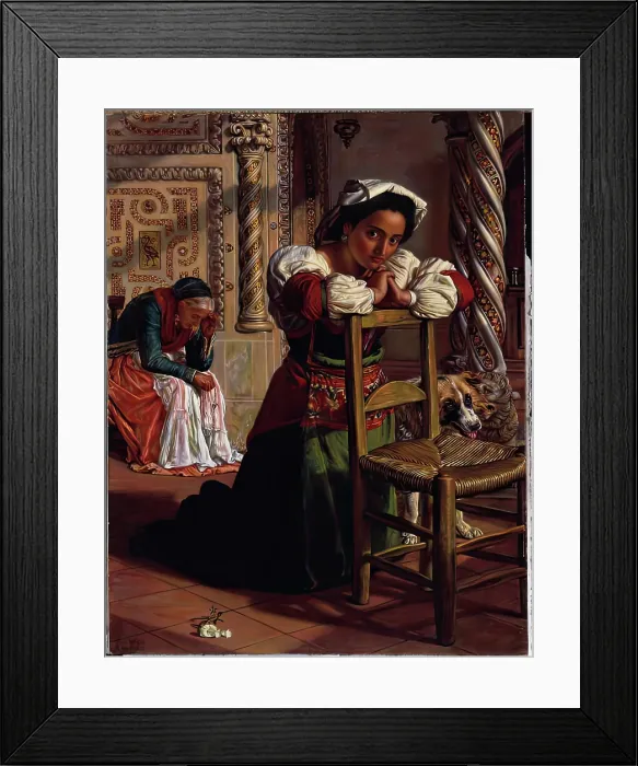 Framed Print : Past and Present, 1868. Creator: William Holman Hunt Framed Print : Past and Present, 1868. Creator: William Holman Hunt