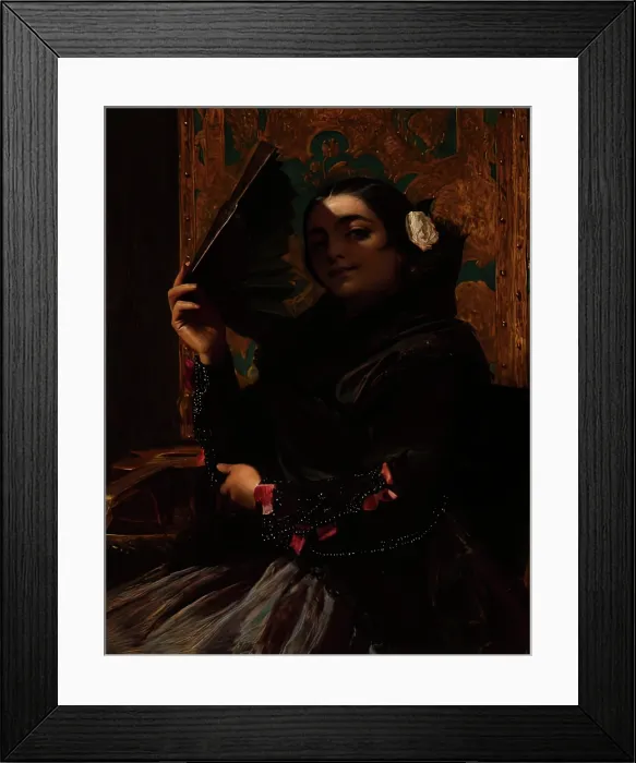 Framed Print : Una Maja Bonita, 1856. Creator: John Phillip Framed Print : Una Maja Bonita, 1856. Creator: John Phillip