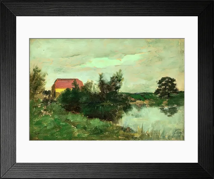 Framed Print : A Lake Scene, 1900-1923. Creator: William York Macgregor Framed Print : A Lake Scene, 1900-1923. Creator: William York Macgregor