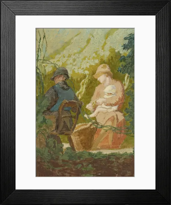 Framed Print : The Days Work - Hop Picking. Creator: Therese Lessore Framed Print : The Days Work - Hop Picking. Creator: Therese Lessore