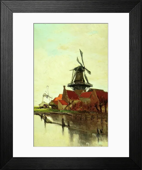 Framed Print : A Dutch Windmill, 1885. Creator: Clara Montalba Framed Print : A Dutch Windmill, 1885. Creator: Clara Montalba