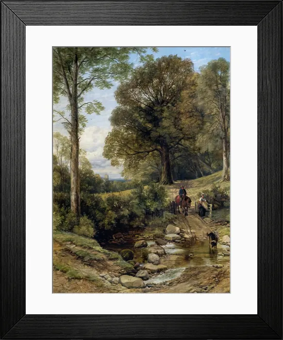 Framed Print : The Road through the Wood, 1830-1849. Creator: Thomas Creswick Framed Print : The Road through the Wood, 1830-1849. Creator: Thomas Creswick