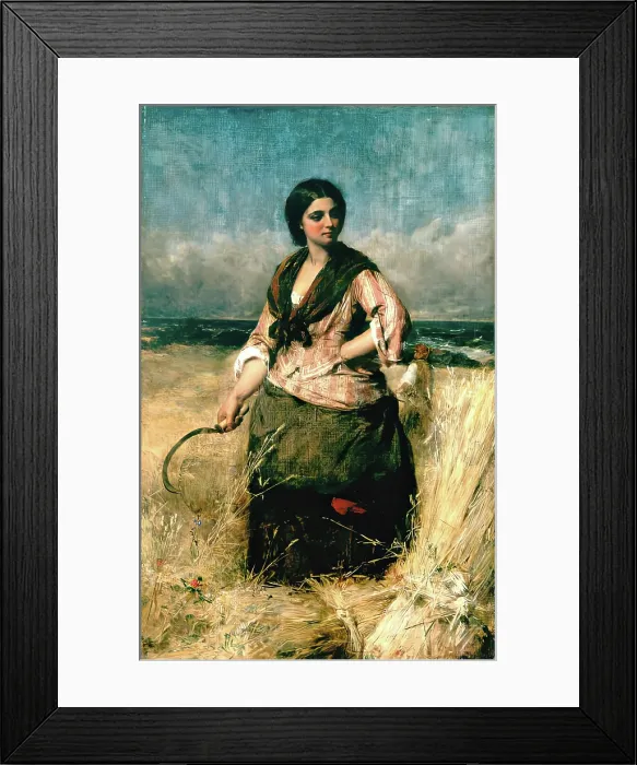 Framed Print : The Reaper, 1863. Creator: Thomas Faed Framed Print : The Reaper, 1863. Creator: Thomas Faed