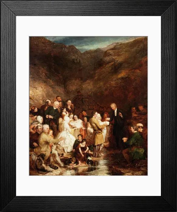 Framed Print : The Covenanter's Baptism, 1831. Creator: George Harvey. The Covenanter's Baptism, 1831. Creator: George Harvey Framed Print : The Covenanter's Baptism, 1831. Creator: George Harvey. The Covenanter's Baptism, 1831. Creator: George Harvey