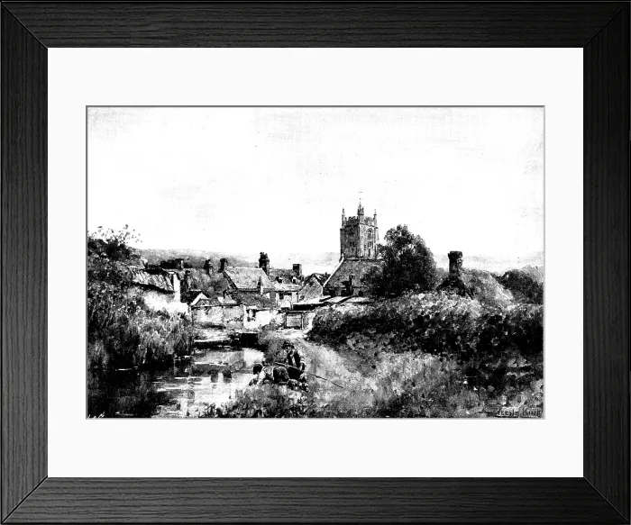 Framed Print : 'The Mill-Stream, Cerne Abbas' by Yeend King, R.I. 1895. Creator: Lascelles Framed Print : 'The Mill-Stream, Cerne Abbas' by Yeend King, R.I. 1895. Creator: Lascelles