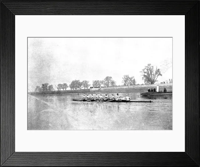 Framed Print : Practicing for the Universities Boat-Race, 1895. Creator: George Meisenbach. Practicing for the Universities Boat-Race, 1895. Creator: George Meisenbach Framed Print : Practicing for the Universities Boat-Race, 1895. Creator: George Meisenbach. Practicing for the Universities Boat-Race, 1895. Creator: George Meisenbach