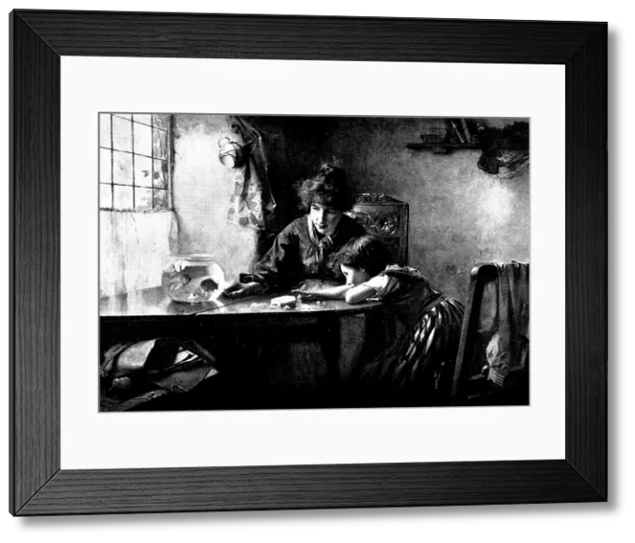 Framed Print : 'Goldfish' - by Carlton A. Smith, R.I. 1895. Creator: Lascelles Framed Print : 'Goldfish' - by Carlton A. Smith, R.I. 1895. Creator: Lascelles