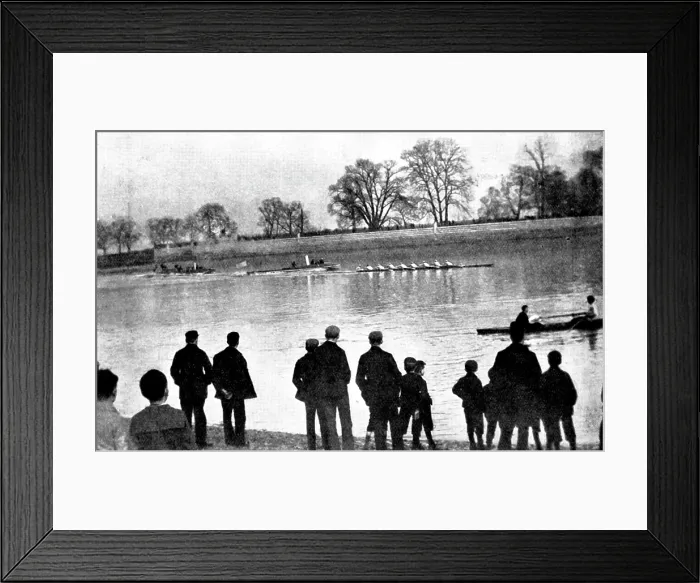 Framed Print : Practicing for the Universities Boat-Race, 1895. Creator: George Meisenbach. Practicing for the Universities Boat-Race, 1895. Creator: George Meisenbach Framed Print : Practicing for the Universities Boat-Race, 1895. Creator: George Meisenbach. Practicing for the Universities Boat-Race, 1895. Creator: George Meisenbach
