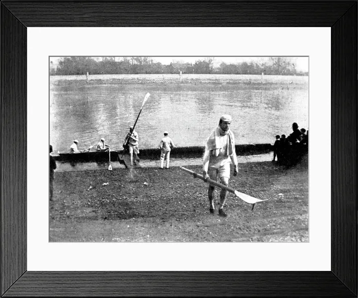 Framed Print : Practicing for the Universities Boat-Race, 1895. Creator: George Meisenbach. Practicing for the Universities Boat-Race, 1895. Creator: George Meisenbach Framed Print : Practicing for the Universities Boat-Race, 1895. Creator: George Meisenbach. Practicing for the Universities Boat-Race, 1895. Creator: George Meisenbach