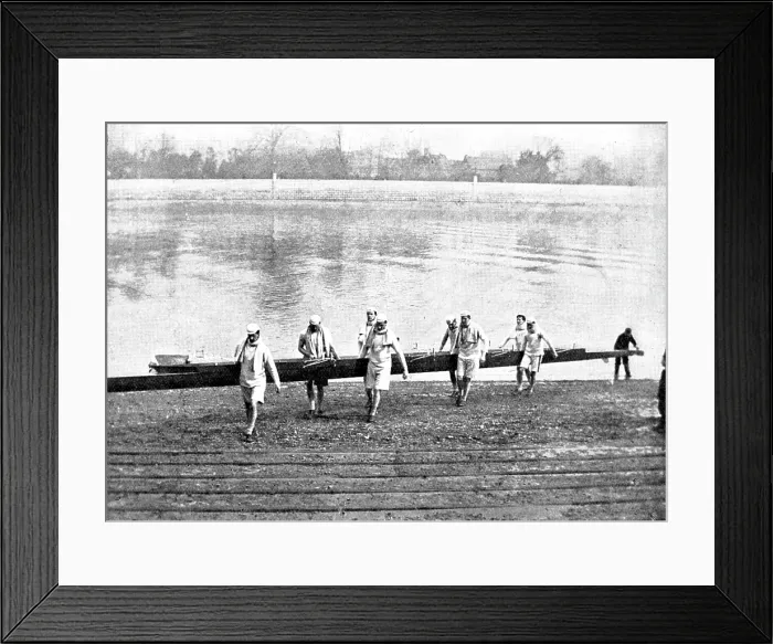 Framed Print : Practicing for the Universities Boat-Race, 1895. Creator: George Meisenbach. Practicing for the Universities Boat-Race, 1895. Creator: George Meisenbach Framed Print : Practicing for the Universities Boat-Race, 1895. Creator: George Meisenbach. Practicing for the Universities Boat-Race, 1895. Creator: George Meisenbach