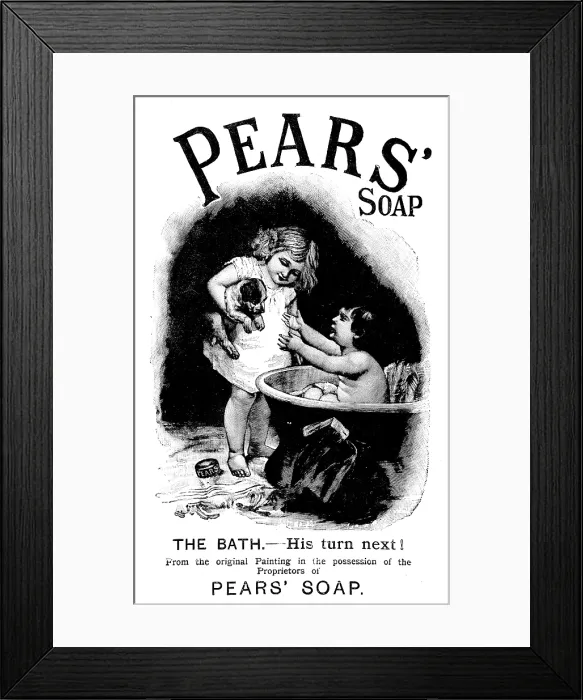 Framed Print : Advertisement for Pears Soap, 1895. Creator: Unknown. Advertisement for Pears Soap, 1895. Creator: Unknown Framed Print : Advertisement for Pears Soap, 1895. Creator: Unknown. Advertisement for Pears Soap, 1895. Creator: Unknown