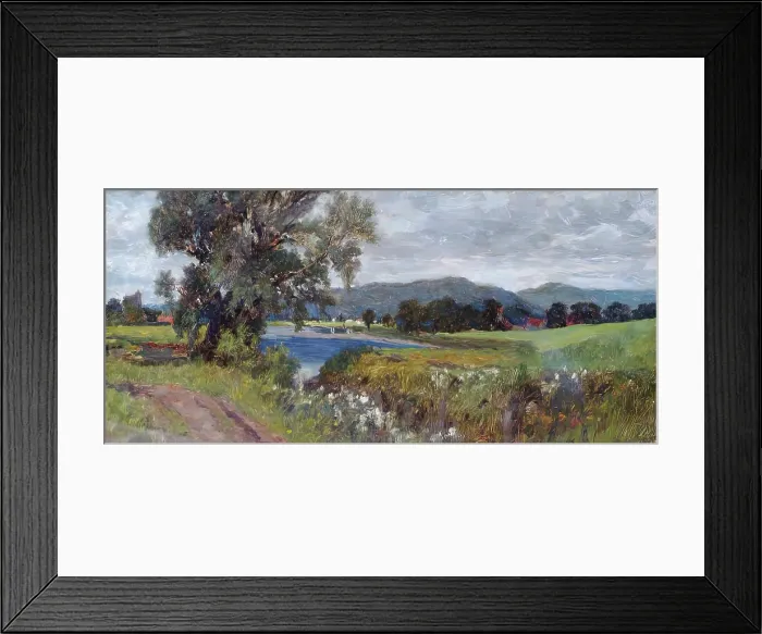 Framed Print : Landscape with Lake, c1870s. Creator: George Reid Framed Print : Landscape with Lake, c1870s. Creator: George Reid