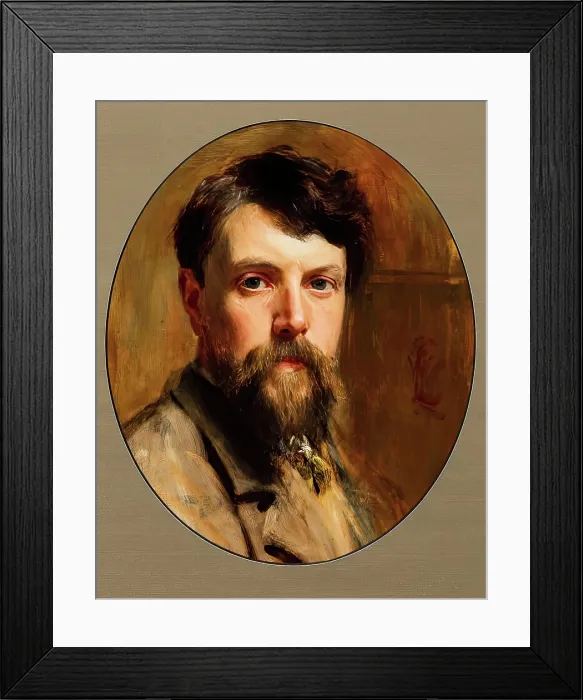 Framed Print : William Ewart Lockhart, Self Portrait, 1884. Creator: William Ewart Lockhart Framed Print : William Ewart Lockhart, Self Portrait, 1884. Creator: William Ewart Lockhart
