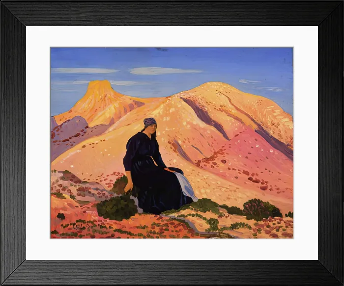 Framed Print : Lyndra in the Pyrenees, 1913. Creator: Derwent Lees Framed Print : Lyndra in the Pyrenees, 1913. Creator: Derwent Lees