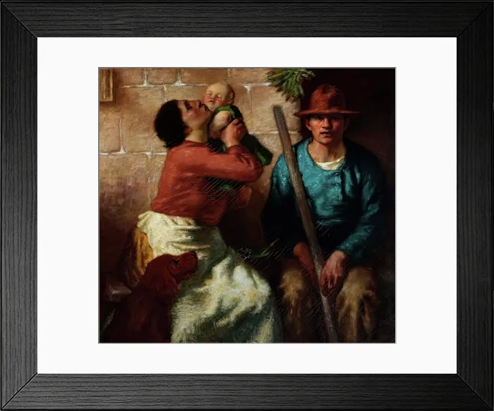 Framed Print : The Mother's Kiss, 1900-1921. Creator: William Strang. The Mother's Kiss, 1900-1921. Creator: William Strang Framed Print : The Mother's Kiss, 1900-1921. Creator: William Strang. The Mother's Kiss, 1900-1921. Creator: William Strang