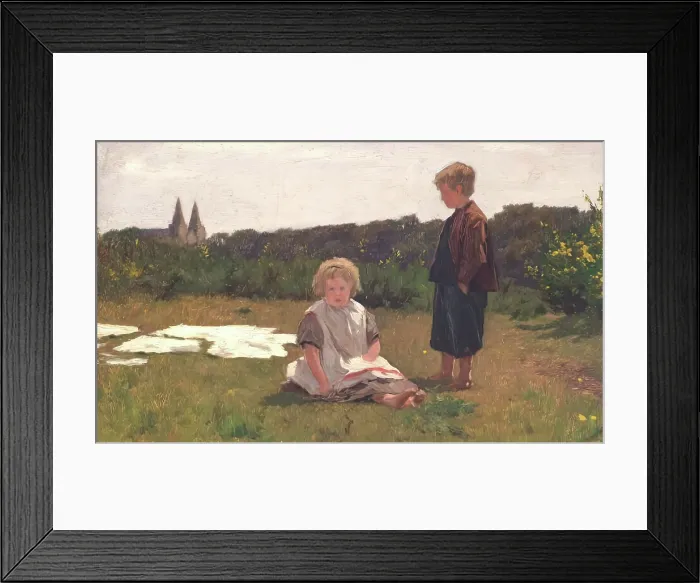 Framed Print : At Seaton Cottage On The Don, Aberdeen, c1870s. Creator: George Reid Framed Print : At Seaton Cottage On The Don, Aberdeen, c1870s. Creator: George Reid