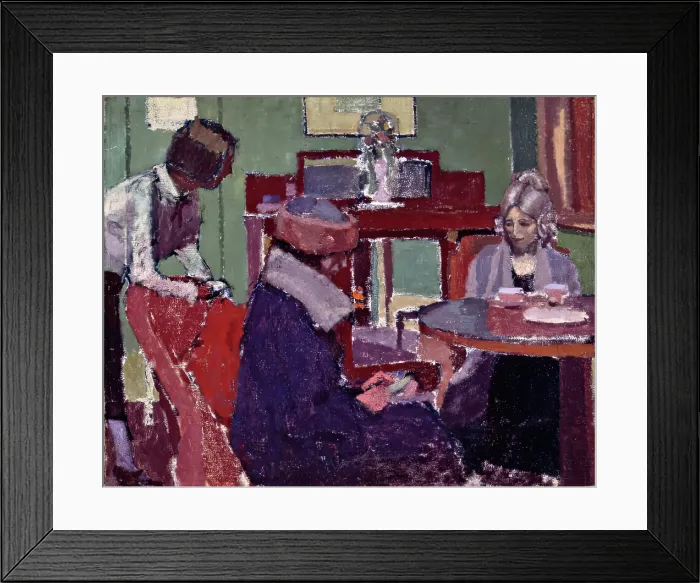 Framed Print : The Tea Party, 1919. Creator: Malcolm Drummond Framed Print : The Tea Party, 1919. Creator: Malcolm Drummond