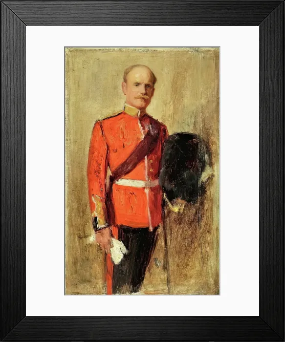 Framed Print : Man in Guards Uniform, c1890-1910. Creator: George Reid. Man in Guards Uniform, c1890-1910. Creator: George Reid Framed Print : Man in Guards Uniform, c1890-1910. Creator: George Reid. Man in Guards Uniform, c1890-1910. Creator: George Reid