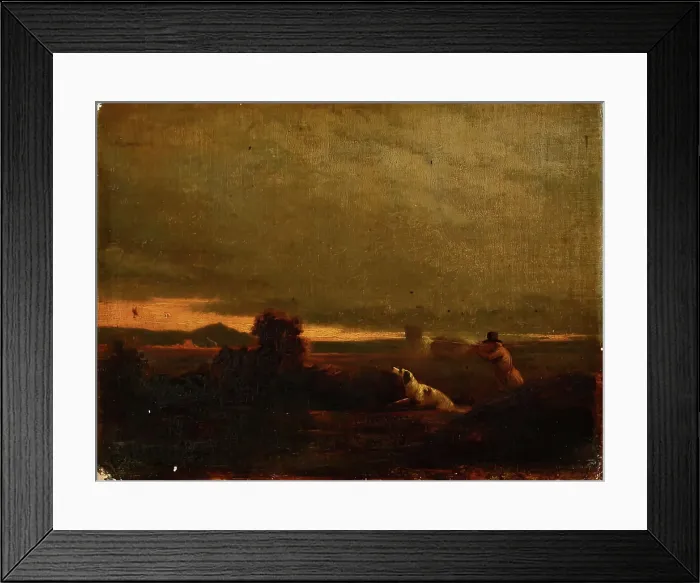 Framed Print : Snipe Shooting, c1850s. Creator: James William Giles Framed Print : Snipe Shooting, c1850s. Creator: James William Giles