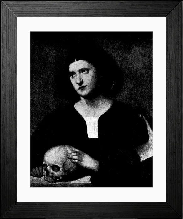 Framed Print : Venetian Art at the New Gallery: Portrait of a Lady Professor of Bologna - by Giorgione, 1895. Creator: Unknown Framed Print : Venetian Art at the New Gallery: Portrait of a Lady Professor of Bologna - by Giorgione, 1895. Creator: Unknown