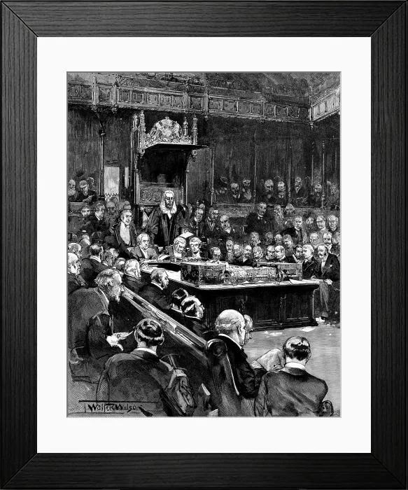 Framed Print : The Speaker's Farewell to the House of Commons, April 8, 1895. Creator: P Naumann. The Speaker's Farewell to the House of Commons, April 8, 1895. Creator: P Naumann Framed Print : The Speaker's Farewell to the House of Commons, April 8, 1895. Creator: P Naumann. The Speaker's Farewell to the House of Commons, April 8, 1895. Creator: P Naumann