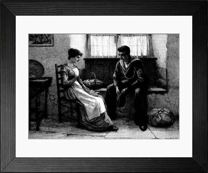 Framed Print : 'The Old, Old Story' by William. H. Weatherhead, 1895. Creator: Unknown Framed Print : 'The Old, Old Story' by William. H. Weatherhead, 1895. Creator: Unknown