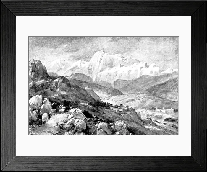 Framed Print : The Chitral Expedition: the Chitral Valley, 1895. Creator: George Meisenbach Framed Print : The Chitral Expedition: the Chitral Valley, 1895. Creator: George Meisenbach