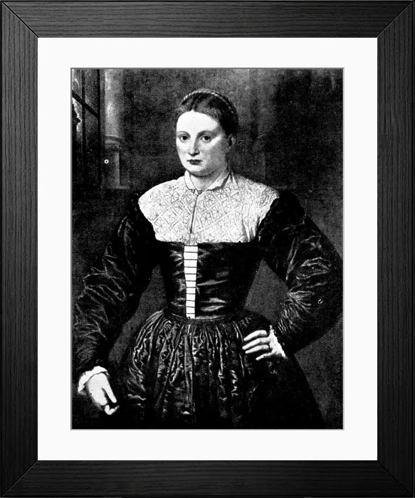 Framed Print : Venetian Art at the New Gallery: Portrait of a Lady - by Paris Bordone, 1895. Creator: Unknown Framed Print : Venetian Art at the New Gallery: Portrait of a Lady - by Paris Bordone, 1895. Creator: Unknown