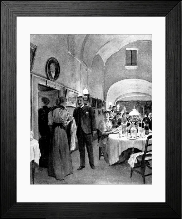 Framed Print : Adam Johnstone's Son: 'I beg your pardon, he was saying, 'you have dropped your shawl', 1895 Framed Print : Adam Johnstone's Son: 'I beg your pardon, he was saying, 'you have dropped your shawl', 1895