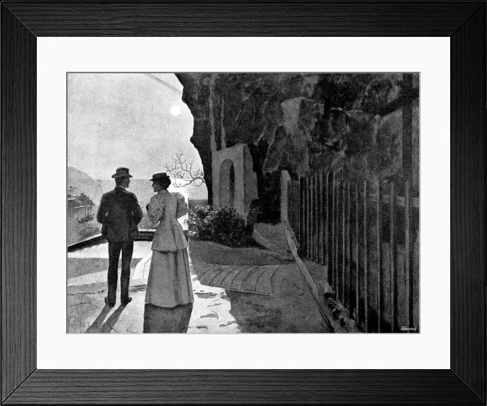 Framed Print : Adam Johnstone's Son: 'Couldn't you say them, instead?' he asked slowly...looking at her... 1895 Framed Print : Adam Johnstone's Son: 'Couldn't you say them, instead?' he asked slowly...looking at her... 1895