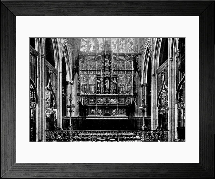 Framed Print : The Cathedrals of Great Britain: Manchester Cathedral - the Reredos, 1895. Creator: Francis Frith & Co Framed Print : The Cathedrals of Great Britain: Manchester Cathedral - the Reredos, 1895. Creator: Francis Frith & Co