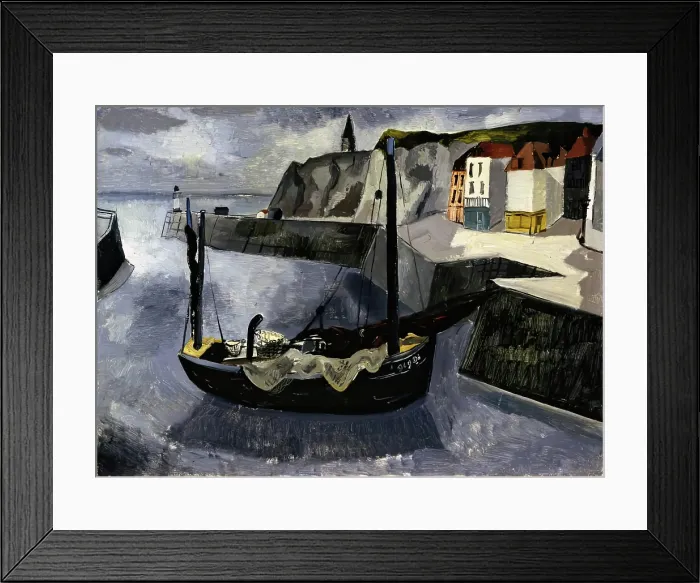 Framed Print : The Quay, Dieppe, 1929. Creator: Christopher Wood Framed Print : The Quay, Dieppe, 1929. Creator: Christopher Wood