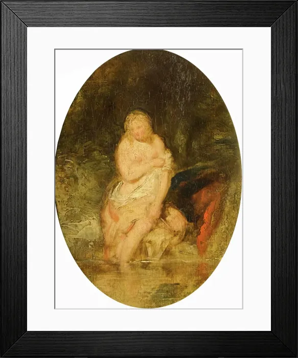 Framed Print : Nude Bather-after Rubens, c1840-1867. Creator: John Phillip Framed Print : Nude Bather-after Rubens, c1840-1867. Creator: John Phillip