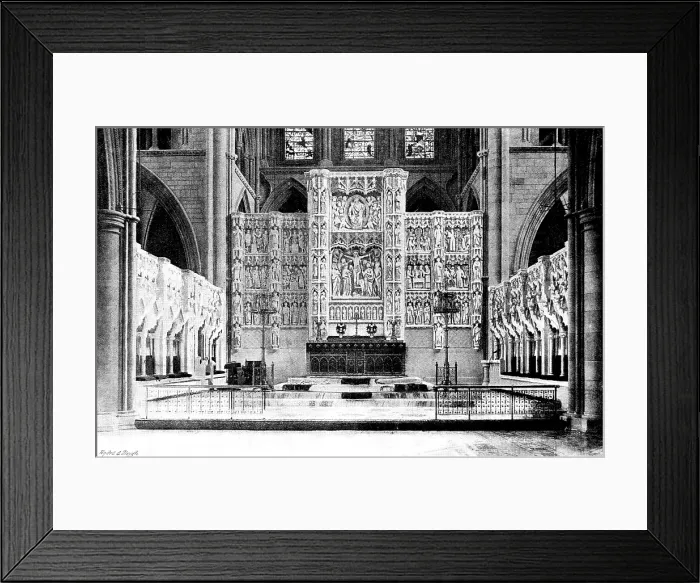 Framed Print : The Cathedrals of Great Britain: Truro Cathedral - the Reredos, 1895. Creator: Francis Frith & Co Framed Print : The Cathedrals of Great Britain: Truro Cathedral - the Reredos, 1895. Creator: Francis Frith & Co