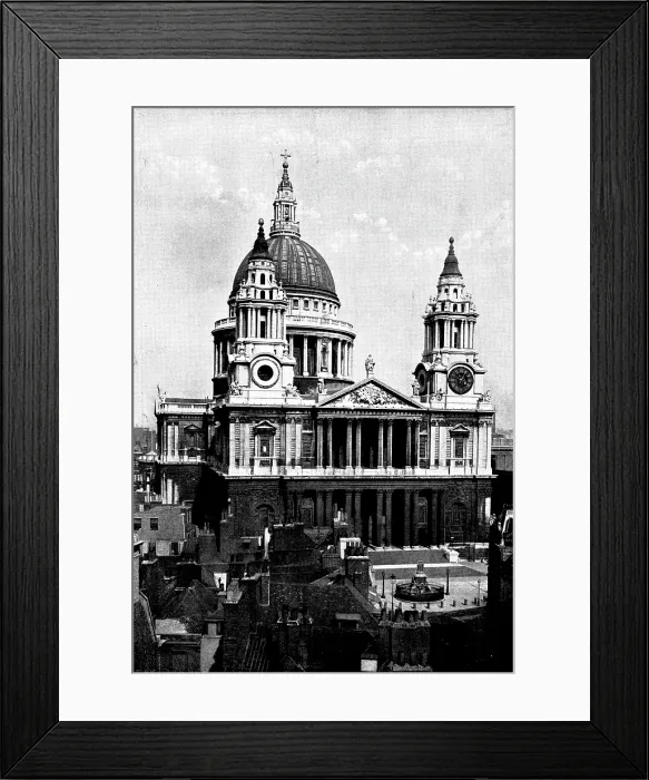 Framed Print : The Cathedrals of Great Britain: St. Paul's Cathedral, 1895. Creator: Francis Frith & Co. The Cathedrals of Great Britain: St. Paul's Cathedral, 1895