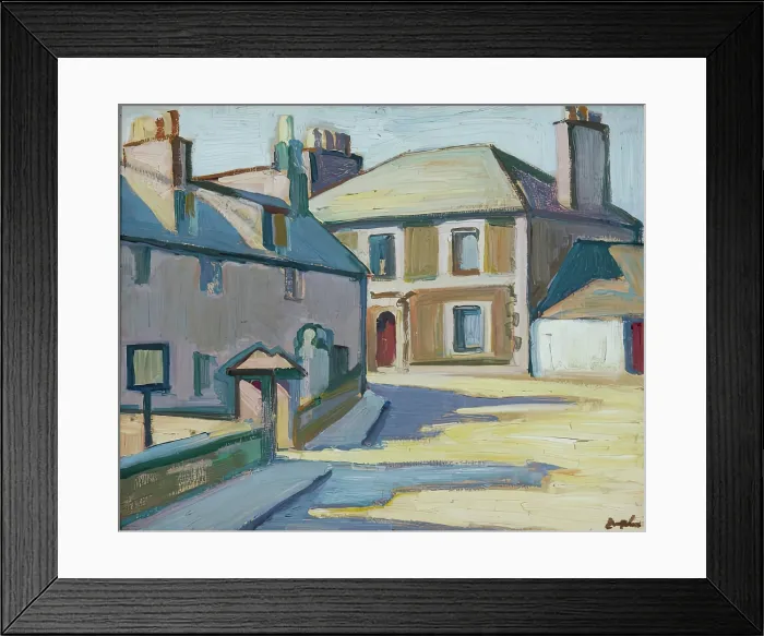 Framed Print : Kirkcudbright, Street Corner, 1917. Creator: Samuel John Peploe