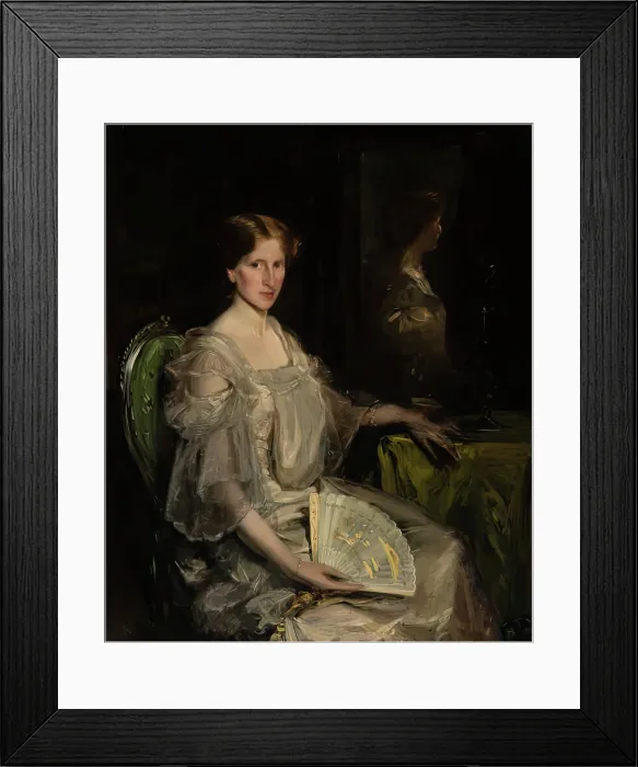 Framed Print : The Ivory Fan, c1906. Creator: Douglas Strachan Framed Print : The Ivory Fan, c1906. Creator: Douglas Strachan